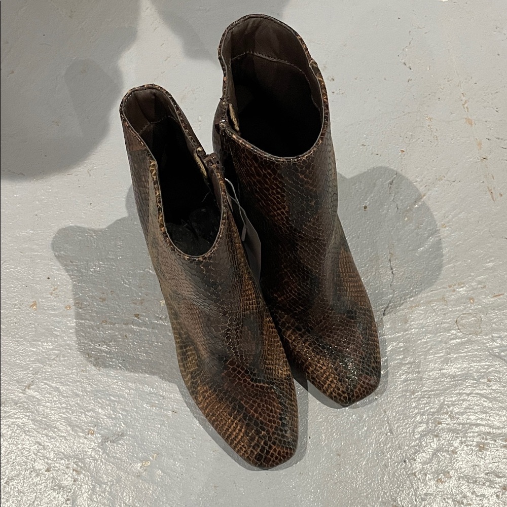 Zigi Soho Brown Snakeskin Heeled Boots